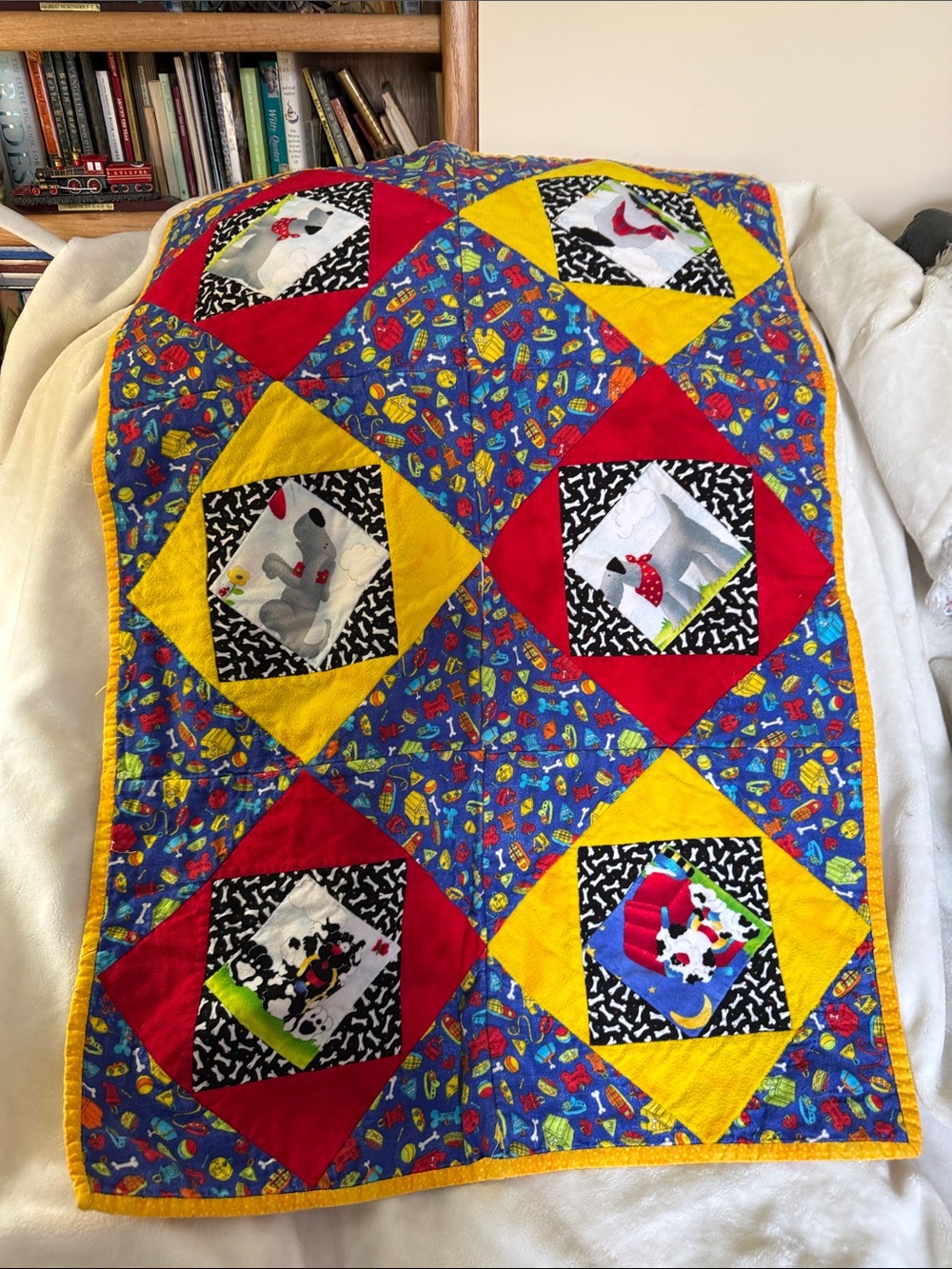 Handmade Multicolor Baby Quilt - Project Linus